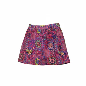 aerie Pink Multicolor Floral Mini Skirt with pockets thumbnail 2