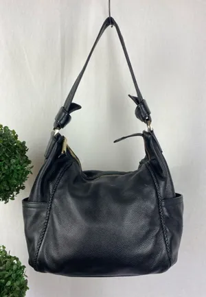 Cole Haan Black Leather Shoulder Hobo Slouchy Handbag Purse thumbnail 1