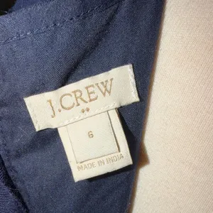 J. Crew 100% Cotton Navy Mini Dress thumbnail 11