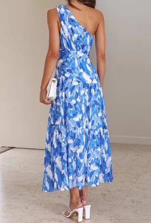Billy J Blue Floral Dress thumbnail 2