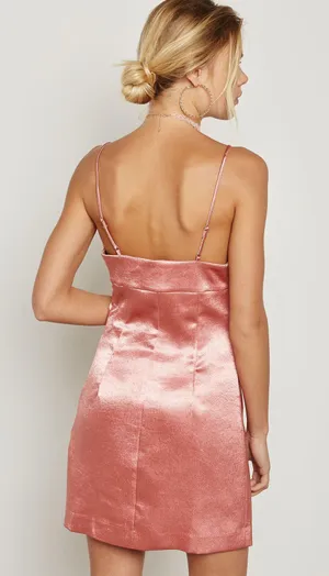 Forever 21 Satin Pink Mini Dress thumbnail 2
