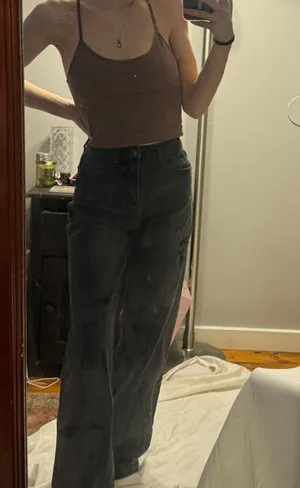 Black Wide Leg Jeans thumbnail 2