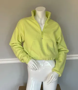 Aritzia Tna Yellow Fleece Sweatshirt thumbnail 1