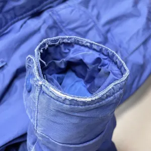 Vintage Eddie Bauer Coat Down FLAWS Women Parka Blue Hooded Winter Coat Medium thumbnail 13