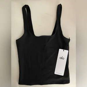 Alo Yoga NWT Softsculpt Precision Tank Top in Black Size S thumbnail 5