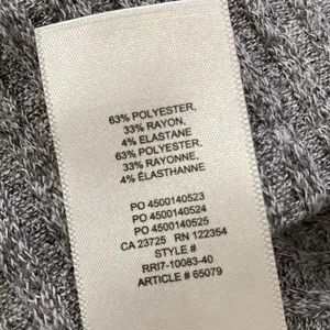 Aritzia Wilfred Free Ribbed Sweater Crewneck Gray Lightweight Size L thumbnail 7