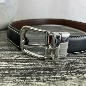 Wrangler Black & Silver Leather Belt 28 thumbnail 3