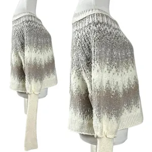 Free People Wool Fair Isle Puff Sleeve Sweater Home For the Holidays Small thumbnail 10
