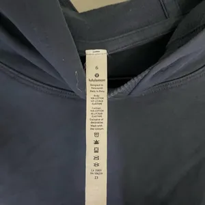 Lululemon Athletica Blue Cropped Hoodie Sweatshirt thumbnail 3