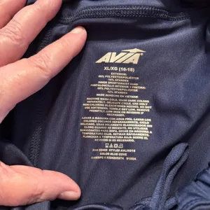 Avia Running Shorts Athletic Workout Blue Cove Lined‎ Outer Shorts XL (16-18) thumbnail 4
