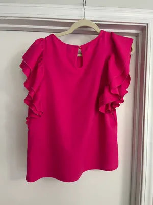 Ruffle Top Pink thumbnail 2