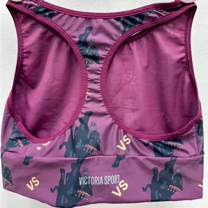 2 piece set! VS leggings and sports bra set Eggplant color panther crown print thumbnail 9