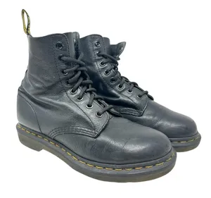 Dr. Martens 1460 Pascal Virginia‎ Soft Leather Boots Black Combat Size US 7 thumbnail 1