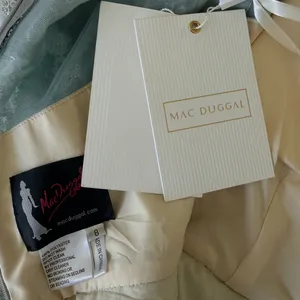 NWT Mac Duggal Long Sleeve Embellished Mesh Gown in Platinum 12460 Sz 8 Wedding thumbnail 7