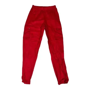 PrettyLittleThing Women's‎ Red Cargo Jogger Pants Size 6 Casual Elastic Waist thumbnail 4