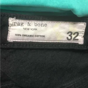 Rag & Bone Size 32 Maya High Rise ankle slim jean in black thumbnail 6