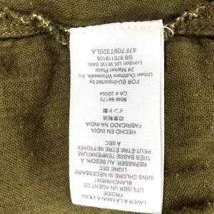 FREE PEOPLE V-Neck Blouse-Tunic Women M Olive Coastal Boho Cottage Western City thumbnail 14