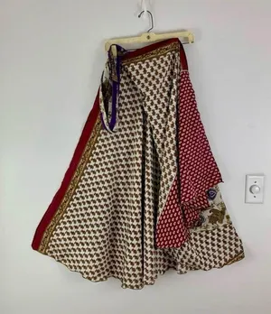 Boutique Reversible Maxi Wrap Skirt BINS400 thumbnail 2