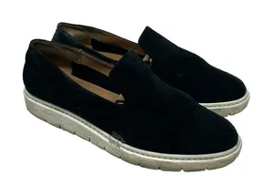 Aquatalia Slip On Sneakers Loafer‎ Lug Sole Leather Suede Black Size US 9 thumbnail 1