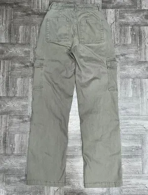 Hollister Green Cargo High Rise Dad Pants Size 00/000 thumbnail 2