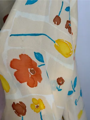 90s Vintage Beverly Rose Floral Button Up Blouse Retro Mod‎ Scandinavian thumbnail 9