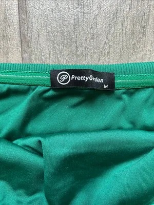 Strapless Emerald Green Midi Dress thumbnail 2