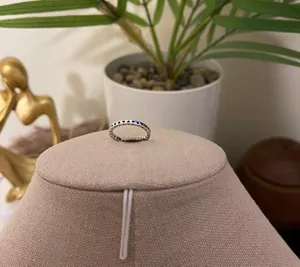 Sterling Silver SIZE 7 925  Hollow Hearts Stackable Ring thumbnail 8