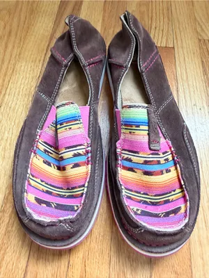 Ariat Sarape Cruiser Womens 8 B Slip On Suede Shoes Western Aztec 10035830 thumbnail 2