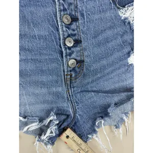 Abercrombie & Fitch Women’s 29/8 Ultra High Rise Mom Short Distressed Denim Blue thumbnail 6