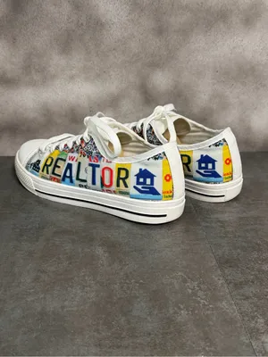 Realtor Canvas Sneakers Women's Size 8 White/Multicolor thumbnail 6