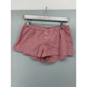Brandy Melville Womens Lounge Shorts Red White Gingham Check One Size thumbnail 2
