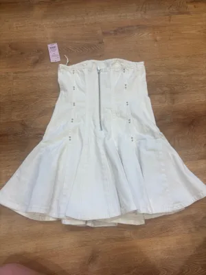 Wild Fable White strapless western dress thumbnail 5