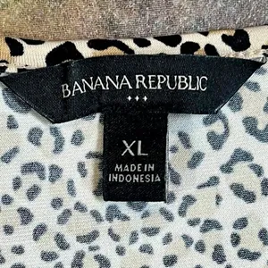 Banana Republic Animal Print Belted Fit and Flare Long Sleeve Dress XL thumbnail 8