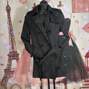 Calvin Klein Black Quilted Coat Jacked Double Breasted Women's Size M thumbnail 15