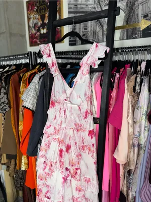 MISA Los Angeles x REVOLVE Morrison Floral Ruffle Midi Dress Women’s Small EUC thumbnail 13