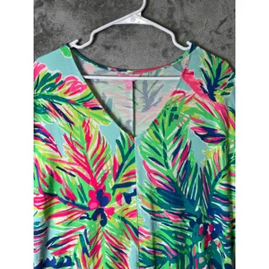 Lilly Pulitzer Island Time Lindley Caftan Shift Dress Small Tropical‎ Resort thumbnail 2