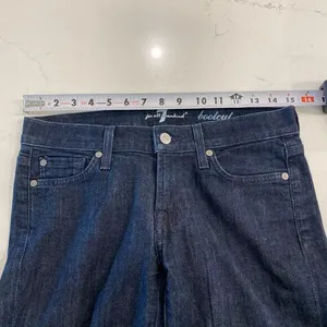 7 for all Mankind Blue Bootcut Jeans with Rhinestones‎ Bling Size 26 thumbnail 7