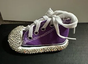 Rhinestone Purple Sneaker Keychain thumbnail 1