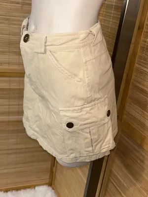 Princess Polly khaki cream cargo mini skirt woman’s size 2 thumbnail 2