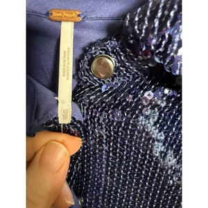 Free People Sophie Sequin Mini Dress Midnight Navy XS‎ NWT Party Glam thumbnail 5
