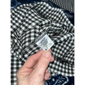 Blashe 2pc Skirt & Crop Tank Set Black & White Gingham Pattern thumbnail 4