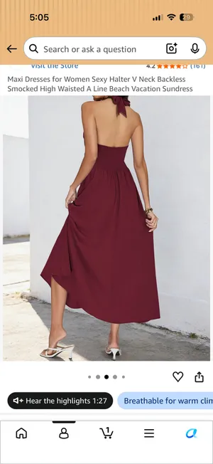 Amazon Red dress thumbnail 4