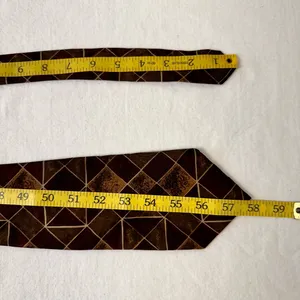 Robert Talbott Studio Mens Tie Geometric Brown Multicolor Necktie Vintage Cravat thumbnail 6