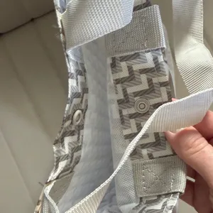 Lululemon Gray & White Chevron Tote Bag thumbnail 7