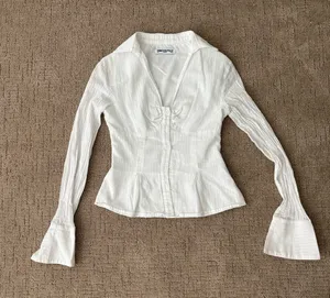 Princess Polly Top Long Sleeve White thumbnail 1
