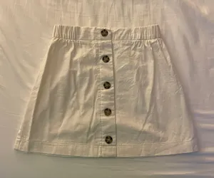 Nordstrom White Linen Skirt thumbnail 1