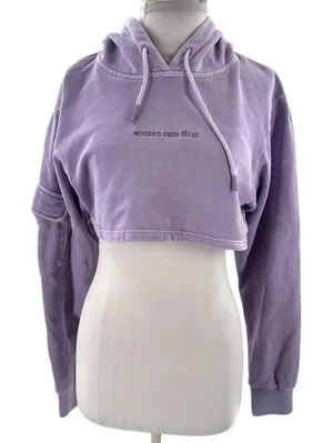 Voight by Valentina women cum first cropped hoodie‎ sz XS thumbnail 1