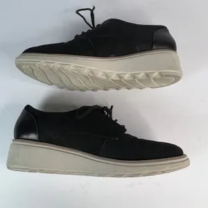 Clark's Women's Black Perforated‎ Oxford Platform Wedge Shoes US 7 C1Z Preppy thumbnail 5