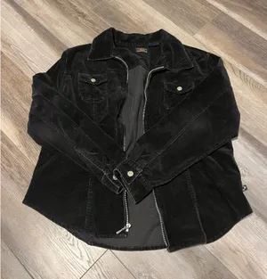 Route 66 Vintage Black Corduroy Jacket thumbnail 1