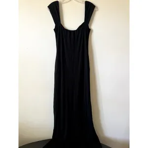 Oh Polly Elva Modal Sweetheart Neck Cowl Waist Maxi Dress in Black Size XL New thumbnail 11